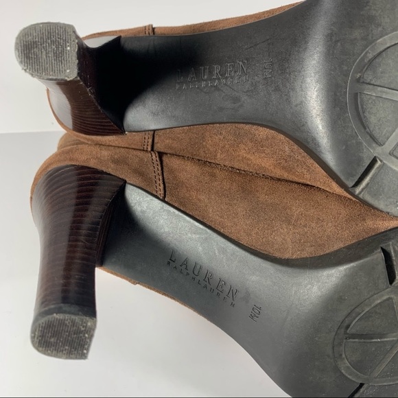 Ralph Lauren Nubuck Brown Lace Leather Boots - Picture 10 of 10